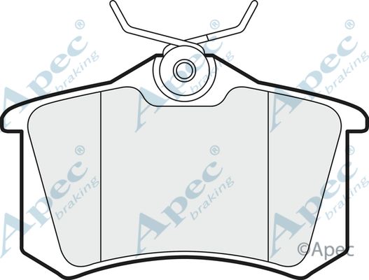 APEC BRAKING Комплект тормозных колодок, дисковый тормоз PAD1119